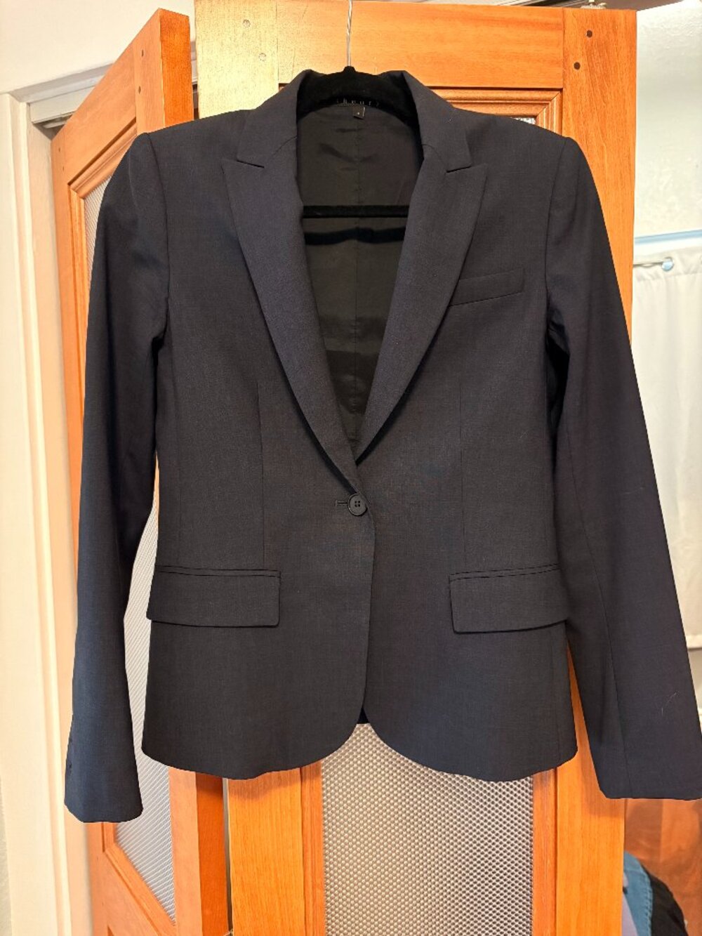 Theory Single Button Blazer - Dark Navy